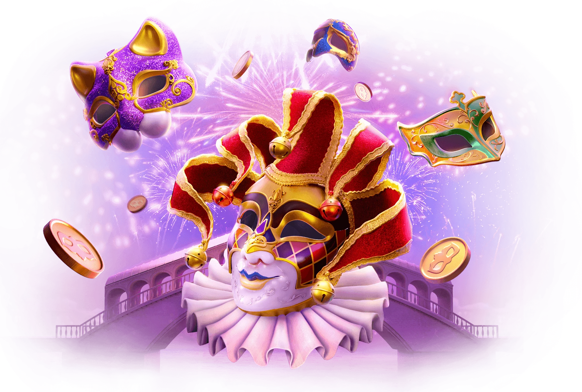 Mask Carnival เกมสล็อต PG แตกง่าย RTP 96.7%
