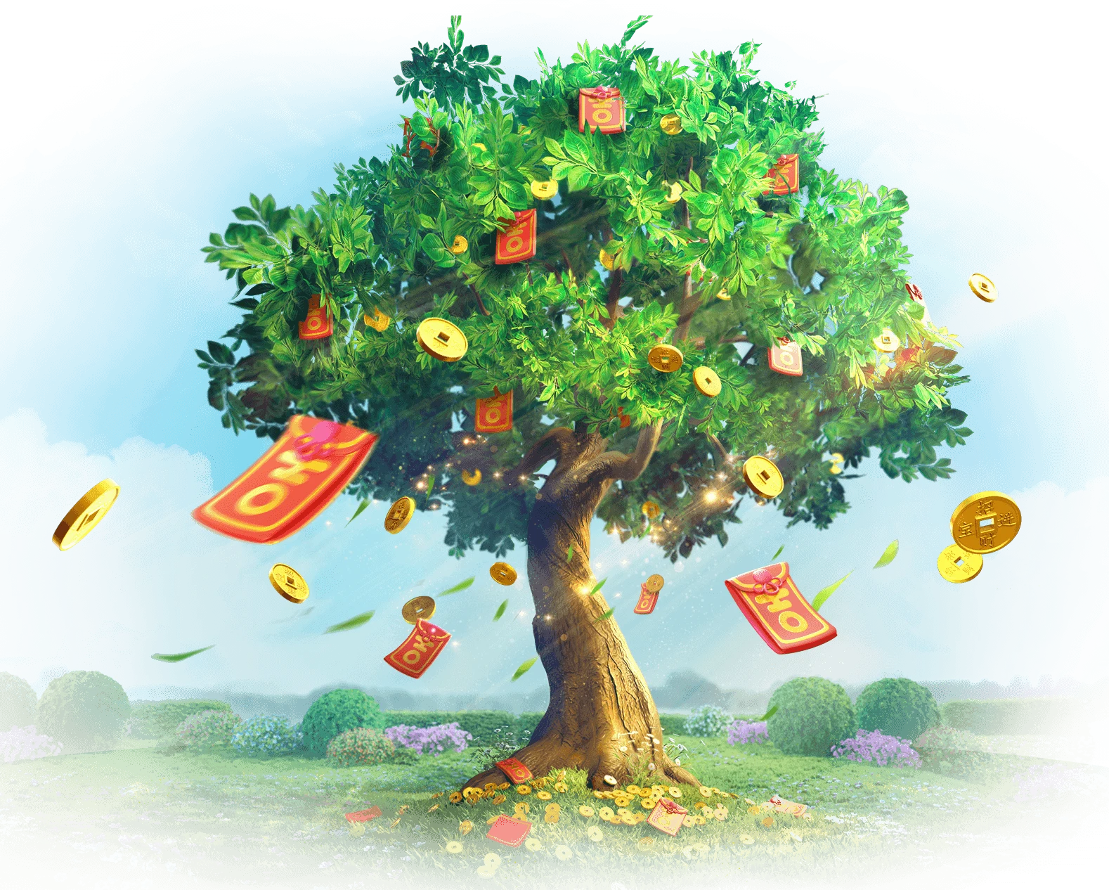Prosperity Fortune Tree เกมสล็อต PG แตกง่าย RTP 96.77%