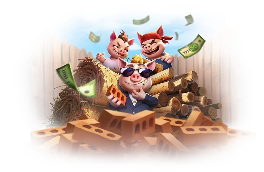 Three Crazy Piggies เกมสล็อต PG แตกง่าย RTP 96.72%